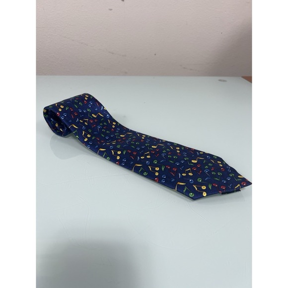 Puritan Other - Puritan Silk Music Note Tie Blue Novelty Teacher Band Choir‎ Gift